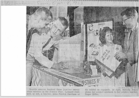 1962 San Diego Union GSDSEF Newspaper Articles cover pic