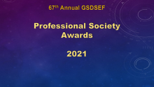 2021 GSDSEF Professional Societies Awards Title page