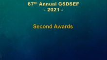 2021 GSDSEF Second Awards Presentation title page