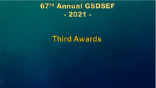 2021 GSDSEF Third Awards Presentation title page